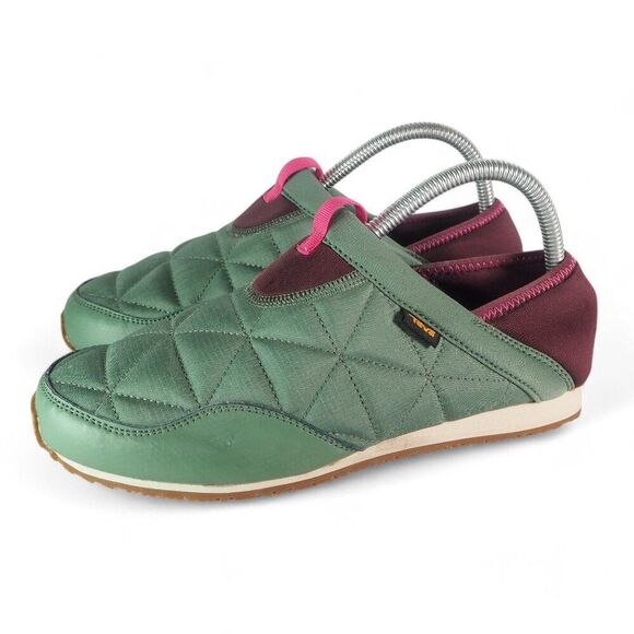 Teva Ember Moc Slip-on Comfort Shoes "Helix Green" 1103202Y Youth 6 Women's 8 - Picture 2 of 11